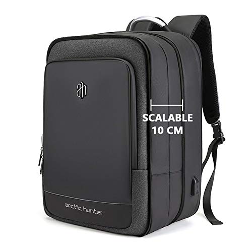 Mochila para portátil de 40 l de gran capacidad para hombre, ampliable con carga USB, macho de 40 pulgadas, bolsa de viaje impermeable