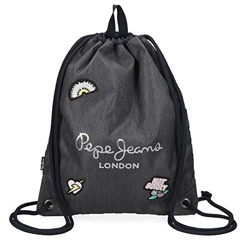 Mochila Saco Pepe Jeans emi con Bolsillo, Azul, 35x44 cm