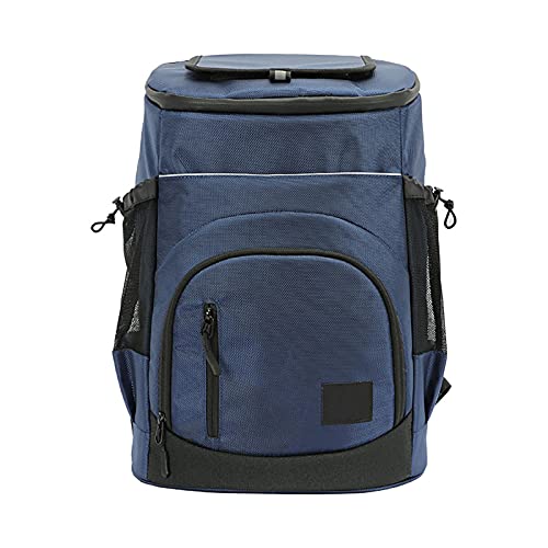 Mochila térmica suave con aislamiento, impermeable, 30 l, a prueba de fugas, mochila de picnic para camping, camping, barbacoa, actividades familiares al aire libre (azul oscuro)