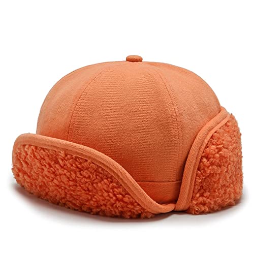 Moda Otoño Invierno Sombrero Hombres Mujeres Berber Fleece Earflap Casera Grueso Cálido Sombrero Masculino Hembra invierno Bomber Sombrero Adulto Tamaño 56-58cm ( Color : Pink , Size : Taille unique )