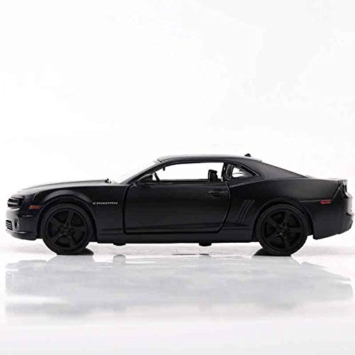 Modelo De Coche Famoso 1:36 Escala para Chevrolet Camaro Diecast Metal Cars Toy Matte Negro Pull Back Modelo Alloy Car Juguetes para Niños Niños Bebé