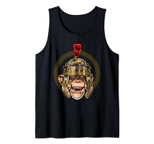 Mono en casco romano Centurion Legionario Monos Amante Camiseta sin Mangas