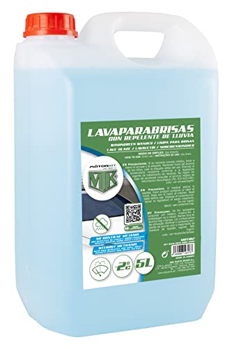 Motorkit MOT102 Lavaparabrisas con Repelente 5% manzana-2 grados Verano, 5 litros