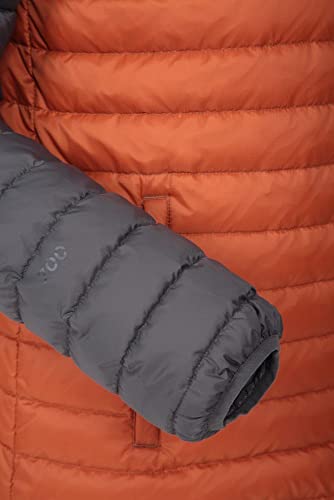 Mountain Warehouse Henry II Hombre Abajo Acolchada Chaqueta - Abrigo Resistente al Agua, Abrigos cálidos, Ropa de Invierno acogedora y aislada - Ropa para Exteriores Naranja Quemado S