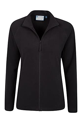 Mountain Warehouse Jersey Polar Raso para Mujer - Suéter Ligero - Secado rápido - Sudadera cálida y Suave - Ideal para Viajar y pasear, Invierno Negro 34