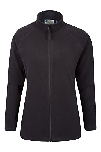 Mountain Warehouse Jersey Polar Raso para Mujer - Suéter Ligero - Secado rápido - Sudadera cálida y Suave - Ideal para Viajar y pasear, Invierno Negro 34