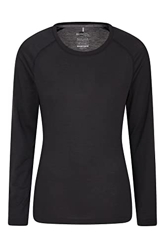 Mountain Warehouse Top IsoCool Dynamic para mujer - Camiseta cómoda para mujer, camiseta ligera, secado rápido, camiseta transpirable - Para viajar, correr Negro 48