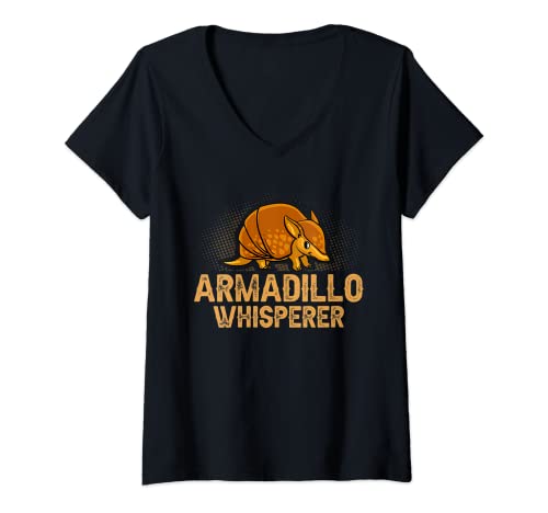 Mujer Armadillo Lagarto Animal Huevos Gracioso Camiseta Cuello V