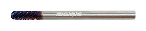 Multipick - Fresa para cerradura de puerta de metal duro, 6 x 80 mm, fresadora y dentado frontal, corta todo tipo de acero