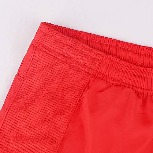 Muscle Alive Hombres Deportes Running 1" Élite División Corriendo Pantalones Cortos con Lado Malla Panel Rápido Seco Shorts Rojo XL