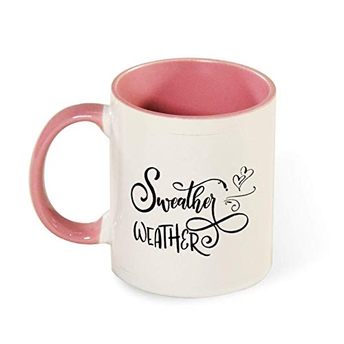 NA Taza de té de café de cerámica de Regalo, Taza de café Divertida de Sweather Weather, 11 oz