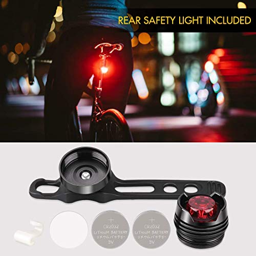 Nestling® Juego de Luces LED para Bicicleta Recargable por USB, Faro de Bicicleta de 1200 lúmenes XM-L2 Linterna de Mano con luz Delantera LED Impermeable para Bicicleta