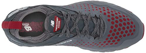 New Balance Hierro V4 Fresh Foam - Zapatillas para correr y senderismo, hombre, (Plomo/Escarlata/Orca), 42 EU