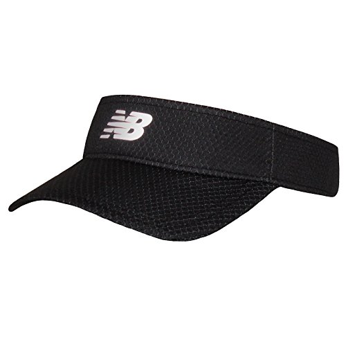 New Balance Visera de Rendimiento para Hombre, Bloques de Sol, para Correr, Golf, Tenis, Unisex, Visera, 500014, Negro, Talla única