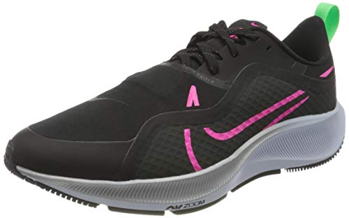 Nike Air Zm Pegasus 37 Shield, Zapatillas para Correr Hombre, Black Pink Blast Iron Grey OBS, 42 EU