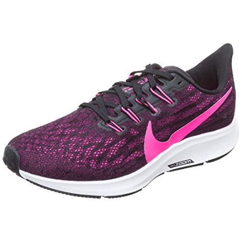 Nike Air Zoom Pegasus 36 - Zapatillas de correr para mujer, (Negro/Rosa Blast/True Berry/Blanco), 37 EU