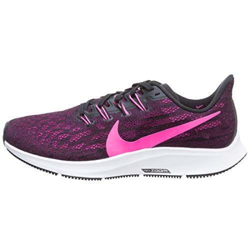 Nike Air Zoom Pegasus 36 - Zapatillas de correr para mujer, (Negro/Rosa Blast/True Berry/Blanco), 37 EU