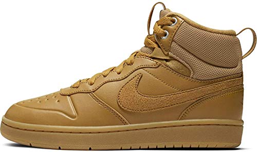 Nike Court Borough Mid 2 Boot (PS), Sneaker, Wheat/Wheat-Gum Medium Brown, 28.5 EU