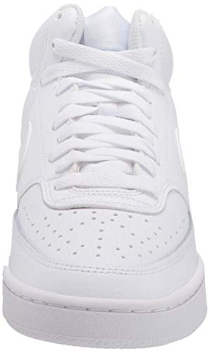 Nike Court Vision Mid, Sneaker Mujer, White/White-White, 38.5 EU