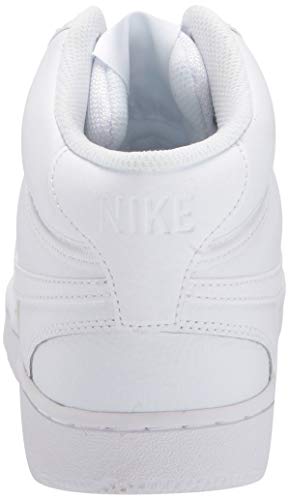 Nike Court Vision Mid, Sneaker Mujer, White/White-White, 38.5 EU