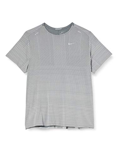 NIKE M NK TECHKNIT Ultra SS T-Shirt, Smoke Grey/lt Smoke Grey/(Reflective silv), XL Mens