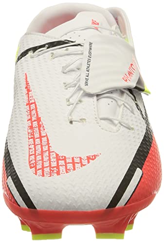 Nike Phantom GT2 Academy FlyEase, Zapatillas de ftbol Unisex Adulto, White Bright Crimson Volt, 42 EU