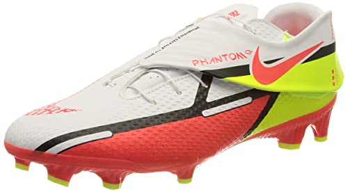 Nike Phantom GT2 Academy FlyEase, Zapatillas de ftbol Unisex Adulto, White Bright Crimson Volt, 42 EU