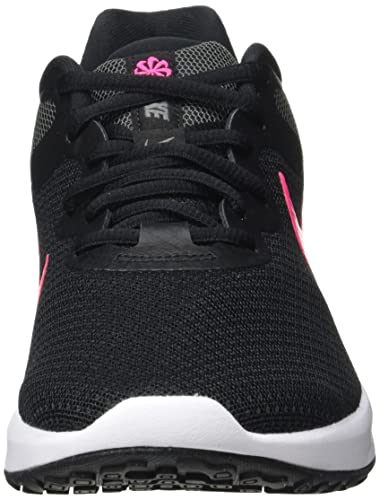 Nike Revolution 6, Road Running Shoe Mujer, Black/Hyper Pink-Iron Grey, 39 EU