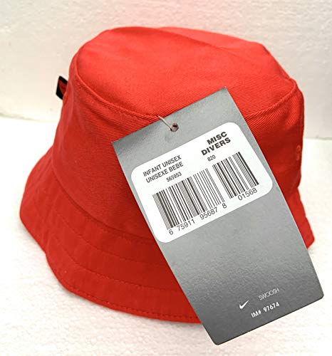 NIKE Sombrero de cubo para bebés Talla única Rojo 565953 820