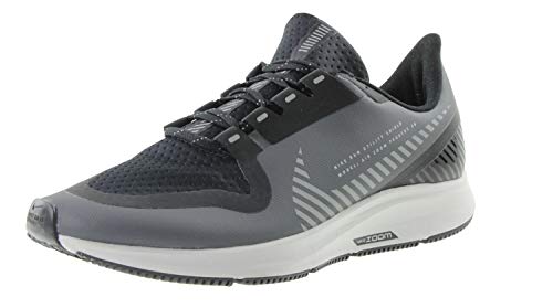 Nike W Air Zoom Pegasus 36 Shield, Zapatillas de Atletismo Mujer, Multicolor (Black/Black/Metallic Silver 001), 39 EU