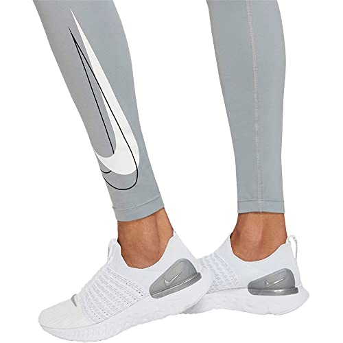 NIKE W NK DF SWSH Run 7/8 TGT Leggings, Particle Grey/White, M Women's