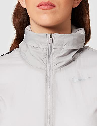 NIKE W NK IMP LT JKT HD EVA Chaqueta, Mujer, Atmosphere Grey/Reflective SIL, L