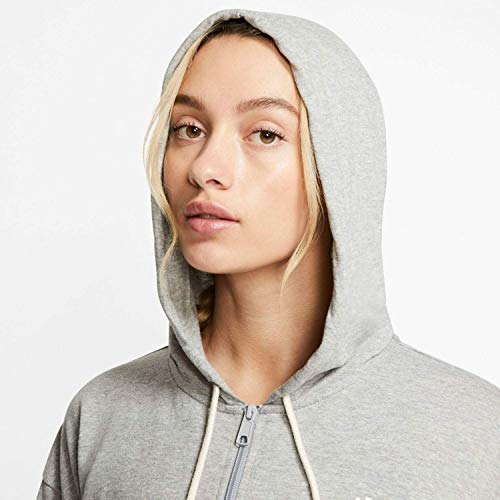 NIKE W NSW Gym VNTG Hoodie FZ Sudadera, Mujer, Dk Grey Heather/(Sail), L