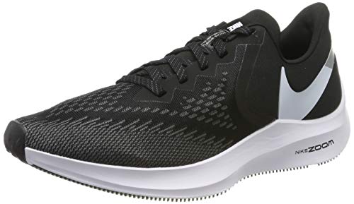 Nike Zoom Winflo 6, Zapatillas de Correr Hombre, Negro (Black/White/Dk Grey/Mtlc Platinum 001), 43 EU