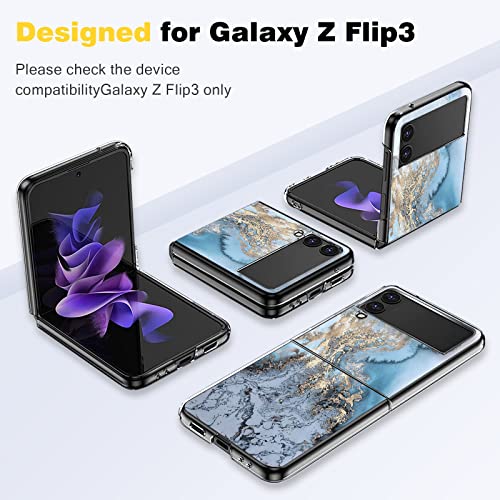 niter Compatible con Samsung Galaxy Z Flip 3 5G, funda de silicona TPU fina, funda fina Z Flip 3 5G, carcasa de mármol antiamarillo y resistente a los arañazos para Samsung Galaxy Z Flip 3 5G