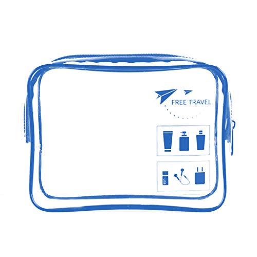 niumanery Transparent Travel Cosmetic Bag Makeup Case Pouch Toiletry Toiletry Organizer Blue