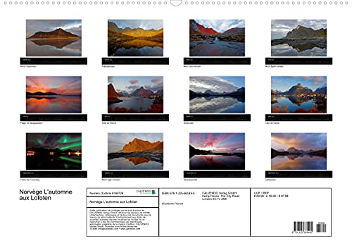 Norvège L'automne aux Lofoten (Premium, hochwertiger DIN A2 Wandkalender 2022, Kunstdruck in Hochglanz): Photographies de paysages des îles Lofoten, en Norvège. (Calendrier mensuel, 14 Pages )