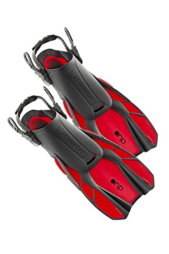 OCEAN REEF - Duo Fins – Aletas profesionales para Snorkeling y Apnea – 5 colores y 2 tamaños diferentes (rojo, grande/extragrande)