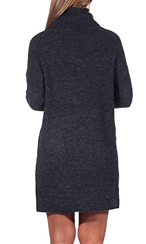 Only Onljana L/s Cowlneck Dress Wool Knt Vestido, Gris (Dark Grey Melange Dark Grey Melange), 40 (Talla del Fabricante: Medium) para Mujer