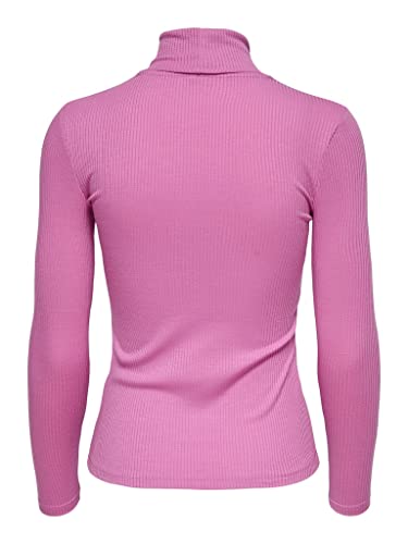 Only ONLVILLA L/S Cropped Rollneck Top JRS Camisa Manga Larga, Opera Mauve, XL De Las Mujeres