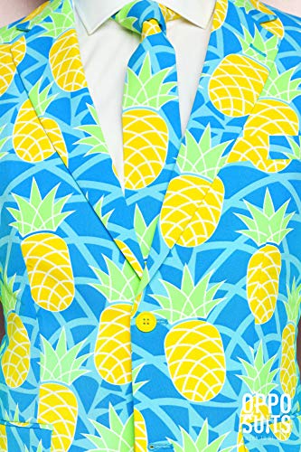 OppoSuits Crazy Prom Suits for Men – Shineapple – Comes with Jacket, Pants and Tie in Funny Designs Traje de Hombre, 38