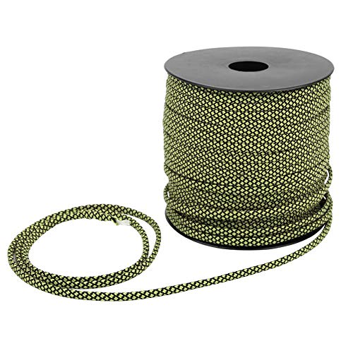 Paracord, 50M 4MM Grueso 7 Core Paracord Rescue Tying Carpa Cordón Cuerda de Camping para Tejer Pulsera al Aire Libre(Verde)