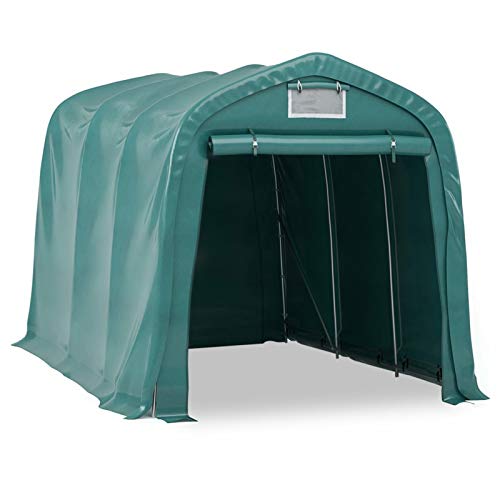 pedkit Carpa Garaje de Almacenamiento Carpa de Almacén Carpas para Exteriores PVC Verde 2,4 x 3,6 m