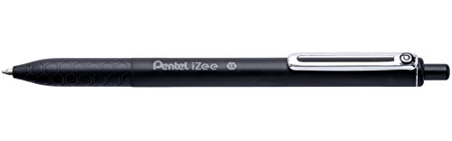 Pentel BX470 iZee - Juego de bolígrafos (4 colores, incluye minas de recambio, diámetro de la bola 1,0 mm), color negro/rojo/azul/verde 4 Stück + Minen