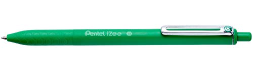 Pentel BX470 iZee - Juego de bolígrafos (4 colores, incluye minas de recambio, diámetro de la bola 1,0 mm), color negro/rojo/azul/verde 4 Stück + Minen