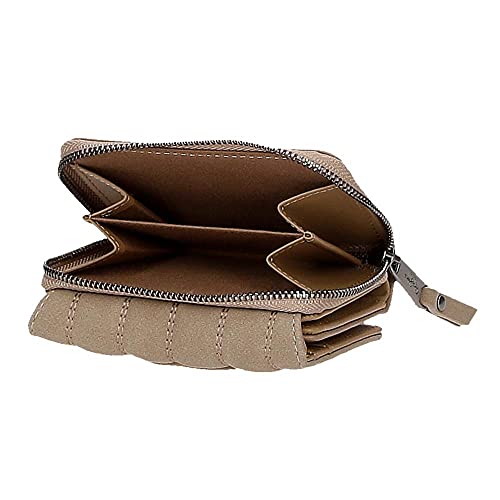 Pepe Jeans Lia Billetero con Monedero, Lila/Taupe (Multicolor), 10x8x3 cms, Piel sintética