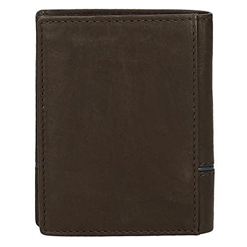 Pepe Jeans Middle Cartera vertical con monedero Marrón 8,5x10,5x1 cms Piel