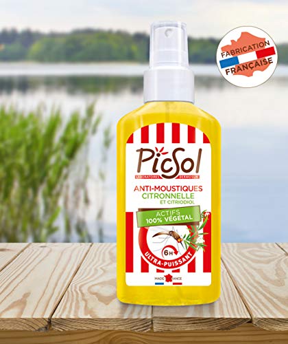 PicSol - Spray antimosquitos citronela y citriodiol activos, 100% vegetal