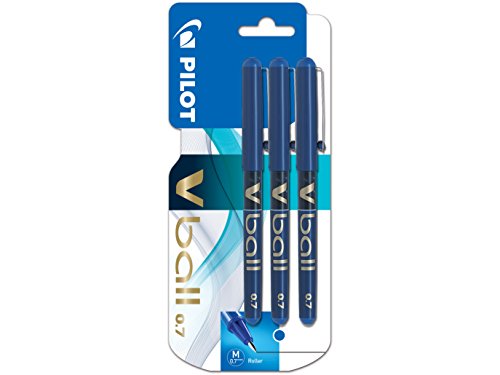 Pilot VB7 - Bolígrafo roller (3 unidades), color azul