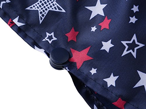 Poncho Impermeable Reutilizable Adulto Unisex Chubasquero Capa de Lluvia Nieve Azul Estrellas